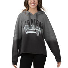 Las Vegas Raiders Touch Women's Superstar Dip-Dye Pullover Hoodie - Heathered Gray/Black online