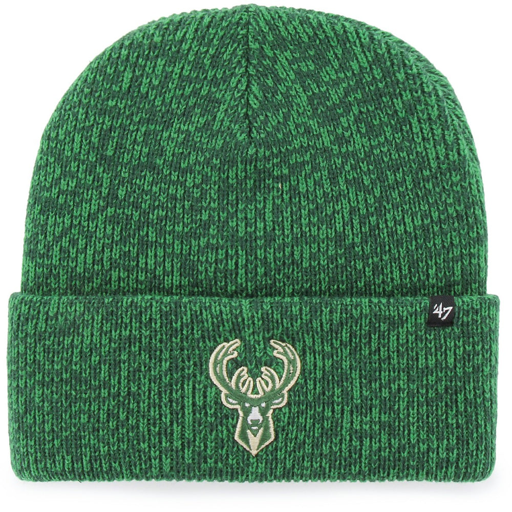 Milwaukee Bucks '47 Brain Freeze Cuffed Knit Hat - Hunter Green | 47 brand on sale