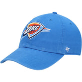 Oklahoma City Thunder '47 Core Logo Clean Up Adjustable Hat - Blue | 47 brand on sale