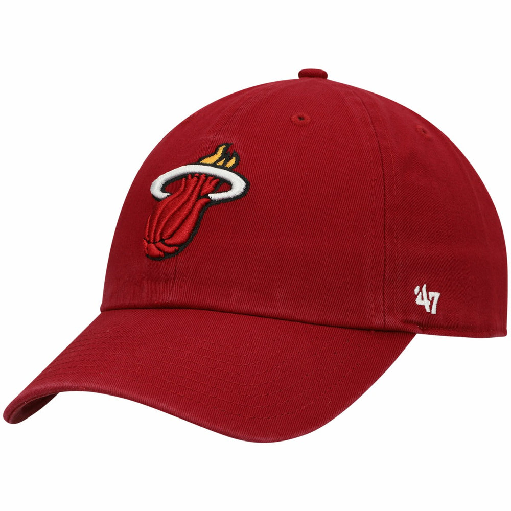 Miami Heat '47 Core Logo Clean Up Adjustable Hat - Red | 47 brand outlet