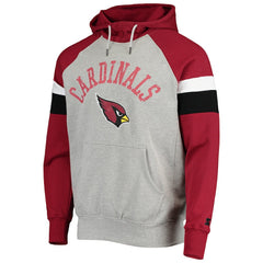 Arizona Cardinals Starter Home Run Raglan Pullover Hoodie - Heathered Gray/Cardinal sale