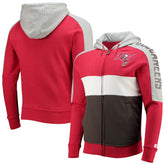 Tampa Bay Buccaneers Starter Playoffs Color Block Full-Zip Hoodie - Red/Pewter discount