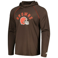Cleveland Browns Starter Raglan Long Sleeve Hoodie T-Shirt - Brown online