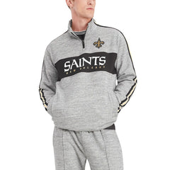 New Orleans Saints Tommy Hilfiger Mario Quarter-Zip Jacket - Heathered Gray for sale
