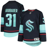 Philipp Grubauer Seattle Kraken Youth Home Premier Player Jersey Deep Sea Blue