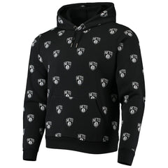 Brooklyn Nets The Wild Collective Unisex Allover Logo Pullover Hoodie - Black discount