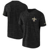 New Orleans Saints NFL x Darius Rucker Collection Slub Henley T-Shirt - Black cheap