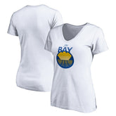 Golden State Warriors Women's The Bay Logo V-Neck T-Shirt sale - White shop