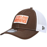 Cleveland Browns New Era 9FORTY Trucker Snapback Hat - Brown for sale