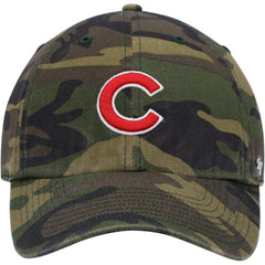 Chicago Cubs Logo Clean Up Adjustable Hat - Camo | 47 brand