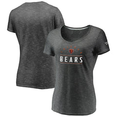 Chicago Bears Women's League Leader Space Dye V-Neck T-Shirt - Charcoal discount