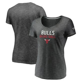 Chicago Bulls Women's Double-Fade Space-Dye V-Neck T-Shirt sale - Charcoal | Fanatics on sale