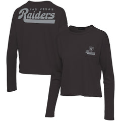 Las Vegas Raiders Junk Food Women's Pocket Thermal Long Sleeve T-Shirt - Black discount