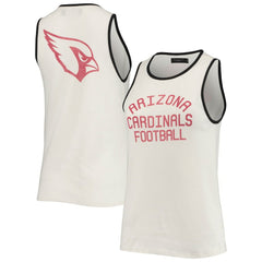 Arizona Cardinals Junk Food Women's Throwback Pop Binding Scoop Neck Tank Top - White/Black on sale