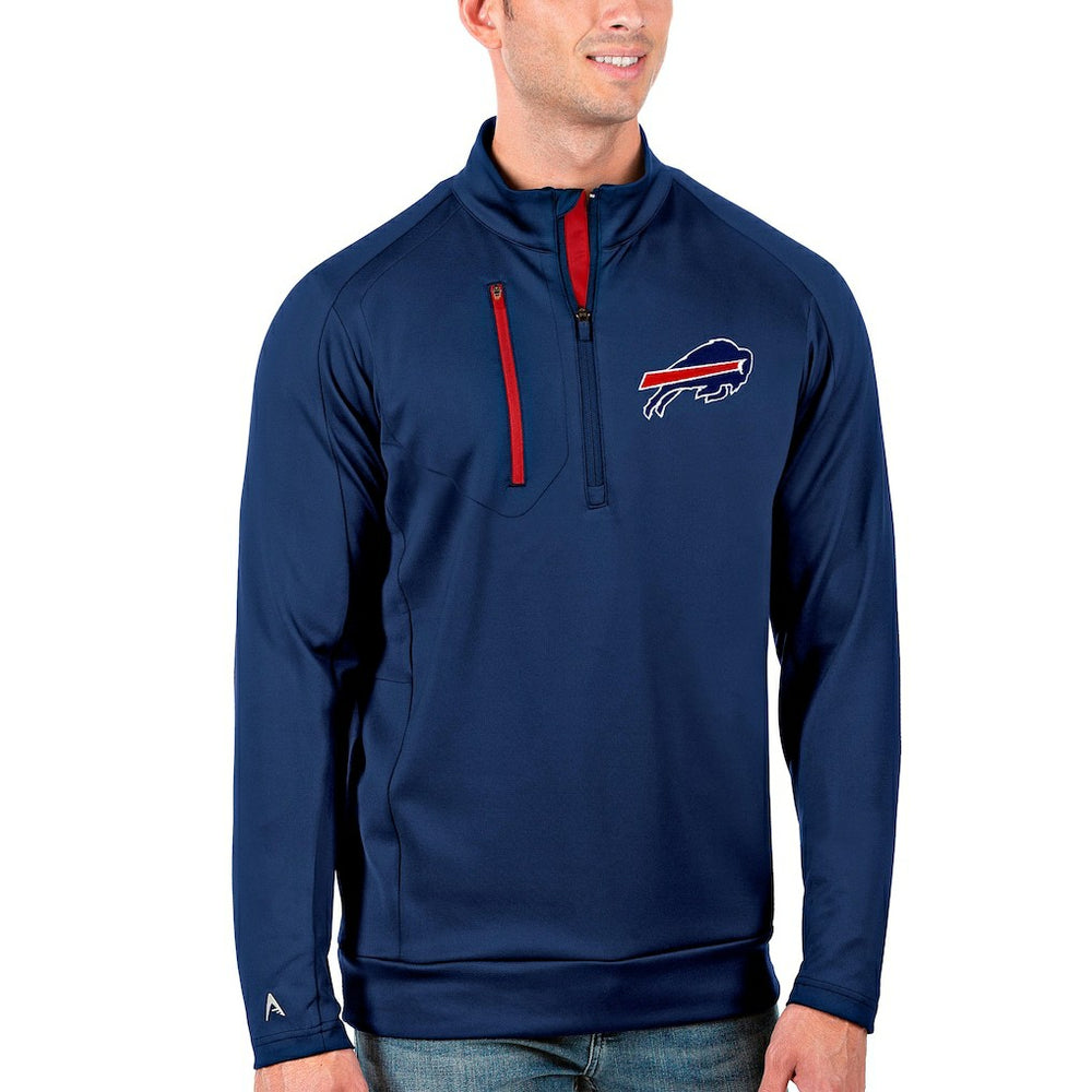 Buffalo Bills Antigua Generation Quarter-Zip Pullover Jacket - Royal/Red for sale