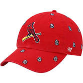 St. Louis Cardinals Confetti Clean Up Adjustable Hat - Red | 47 brand
