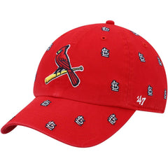 St. Louis Cardinals Confetti Clean Up Adjustable Hat - Red | 47 brand