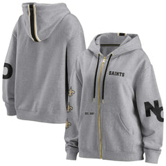 New Orleans Saints WEAR by Erin Andrews Women's Full-Zip Hoodie - Gray cheap