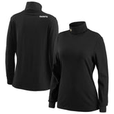 New Orleans Saints WEAR by Erin Andrews Women's Long Sleeve Tri-Blend Turtleneck T-Shirt - Black on sale