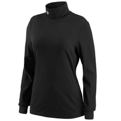 New Orleans Saints WEAR by Erin Andrews Women's Long Sleeve Tri-Blend Turtleneck T-Shirt - Black on sale