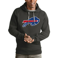 Buffalo Bills Antigua Victory Pullover Hoodie - Charcoal for sale