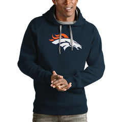 Denver Broncos Antigua Victory Pullover Hoodie - Navy for sale