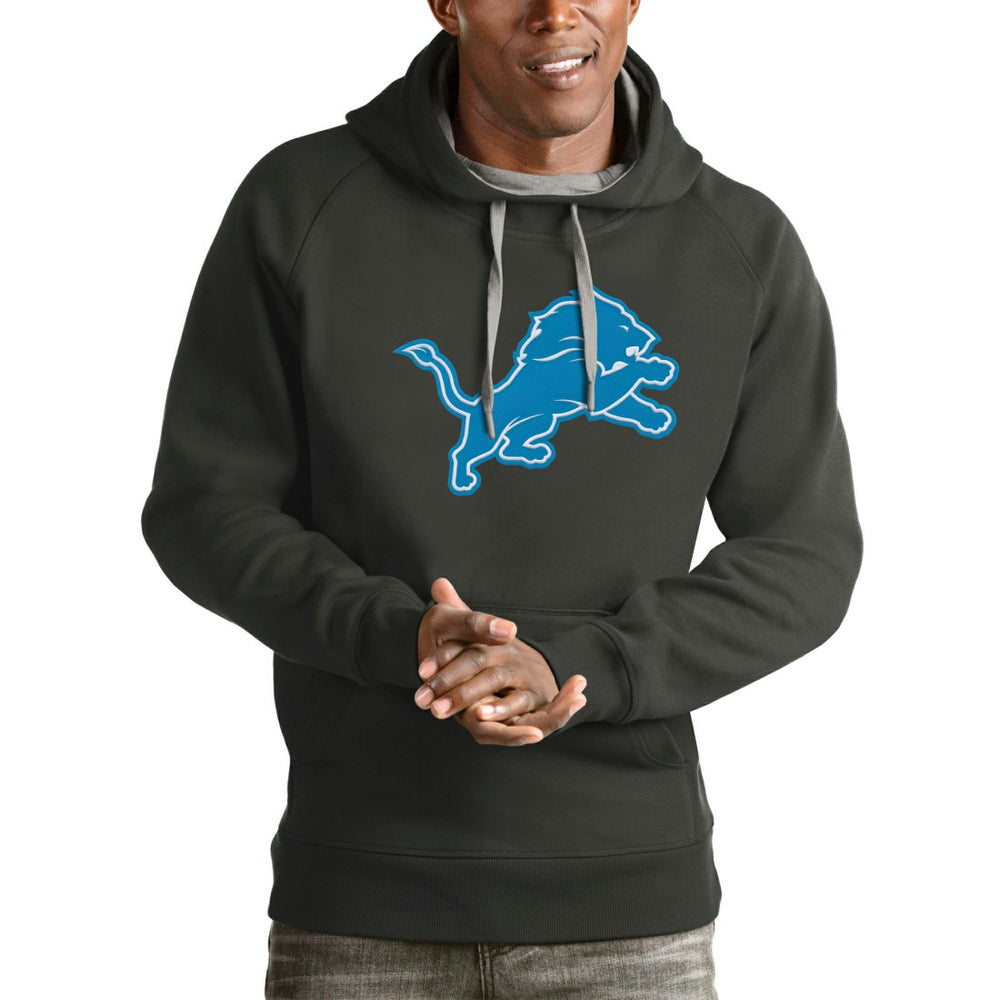 Detroit Lions Antigua Victory Pullover Hoodie - Charcoal sale