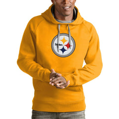 Pittsburgh Steelers Antigua Victory Pullover Hoodie - Gold discount