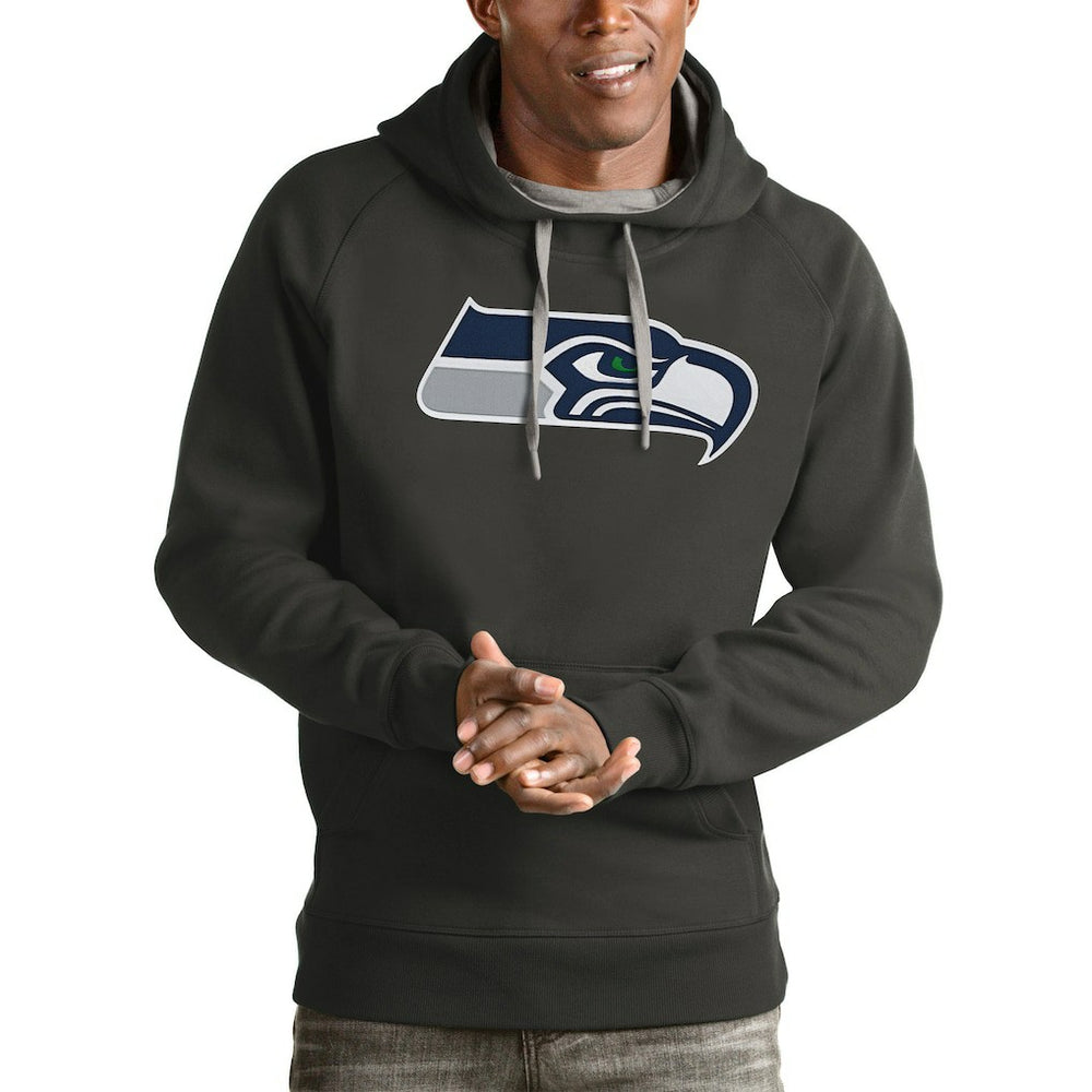 Seattle Seahawks Antigua Victory Pullover Hoodie - Charcoal cheap