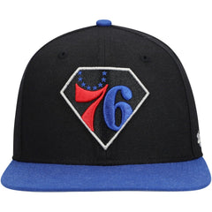 Philadelphia 76ers '47 75th Anniversary Carat Captain Snapback Hat - Black/Royal | 47 brand sale