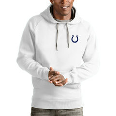 Indianapolis Colts Antigua Logo Victory Pullover Hoodie - White for sale