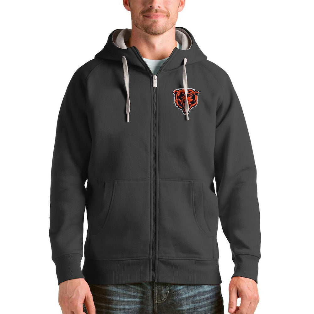 Chicago Bears Antigua Victory Full-Zip Hoodie - Charcoal cheap