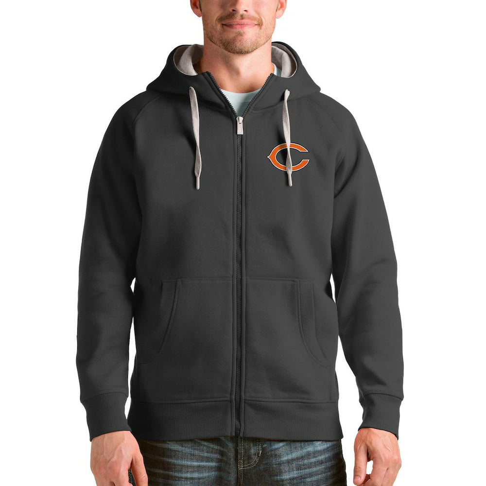 Chicago Bears Antigua Victory Full-Zip Hoodie - Charcoal outlet