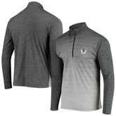Las Vegas Raiders Antigua Throwback Cycle Quarter-Zip Jacket - Black/Heathered Gray discount