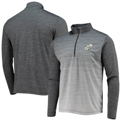 New Orleans Saints Antigua Throwback Cycle Quarter-Zip Jacket - Black/Heathered Gray on sale