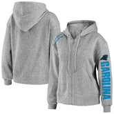 Carolina Panthers WEAR by Erin Andrews Women's Full-Zip Hoodie - Heathered Gray cheap