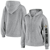 New Orleans Saints WEAR by Erin Andrews Women's Full-Zip Hoodie - Heathered Gray cheap
