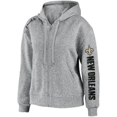 New Orleans Saints WEAR by Erin Andrews Women's Full-Zip Hoodie - Heathered Gray cheap