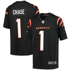 Ja'Marr Chase Cincinnati Bengals Youth Game Jersey - Black | Nike for sale