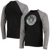 Las Vegas Raiders New Era League Raglan Long Sleeve T-Shirt - Black/Gray outlet