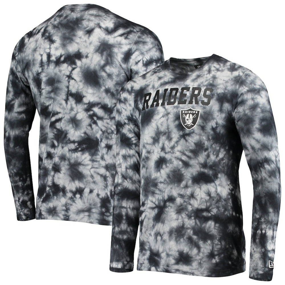 Las Vegas Raiders New Era Tie-Dye Long Sleeve T-Shirt - Black sale