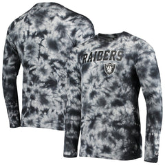 Las Vegas Raiders New Era Tie-Dye Long Sleeve T-Shirt - Black sale