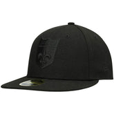 New Orleans Saints New Era Historic Logo Black on Black Low Profile 59FIFTY II Fitted Hat - Black cheap
