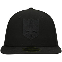 New Orleans Saints New Era Historic Logo Black on Black Low Profile 59FIFTY II Fitted Hat - Black cheap
