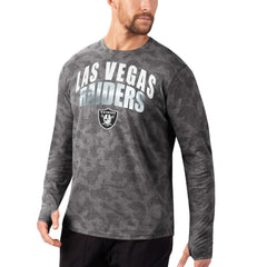 Las Vegas Raiders MSX by Michael Strahan Camo Performance Long Sleeve T-Shirt - Black outlet
