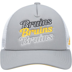 Boston Bruins adidas Women's Foam Trucker Snapback Hat Gray/White