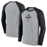 Chicago White Sox Game Authentic Collection Performance Raglan Long Sleeve T-Shirt - Gray/Black | Nike