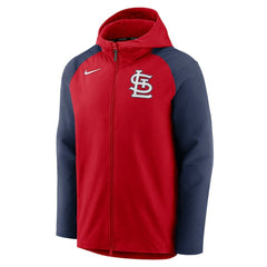St. Louis Cardinals Authentic Collection Performance Raglan Full-Zip Hoodie - Red/Navy | Nike