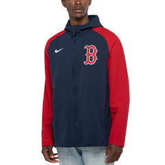 Boston Red Sox Authentic Collection Performance Raglan Full-Zip Hoodie - Navy/Red | Nike