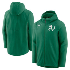 Athletics Authentic Collection Performance Raglan Full-Zip Hoodie - Kelly Green | Nike